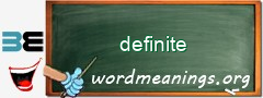 WordMeaning blackboard for definite